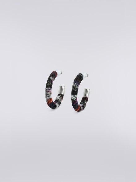 Streife runde Ohrringe aus Stoff mit Lurex, Mehrfarbig  - AS23WV04BR00NQSM8WF
