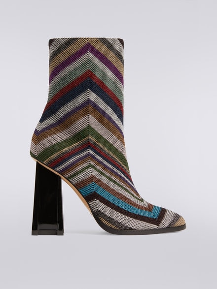 Fabric ankle boots with lurex, Multicoloured  - AS23WY00BC003PS91G6