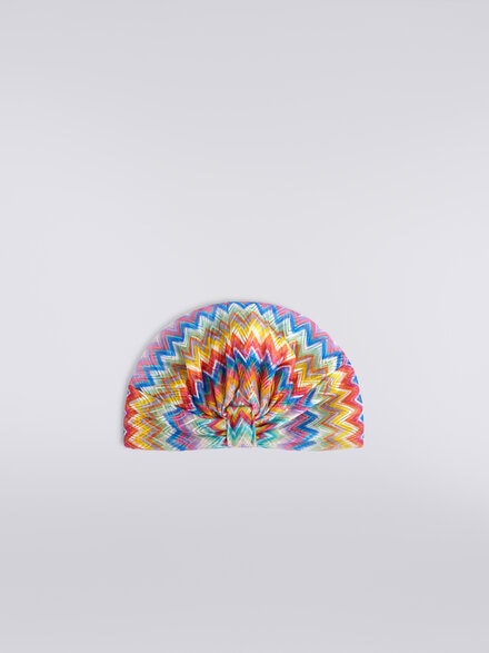 Zigzag printed turban, Multicoloured  - AS24SS03BR00XPSM9DM