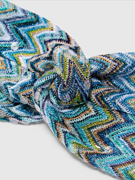 Diadema de viscosa lamé en zig zag con lentejuelas, Multicolor  - AS25SS03BR011YSM9O9