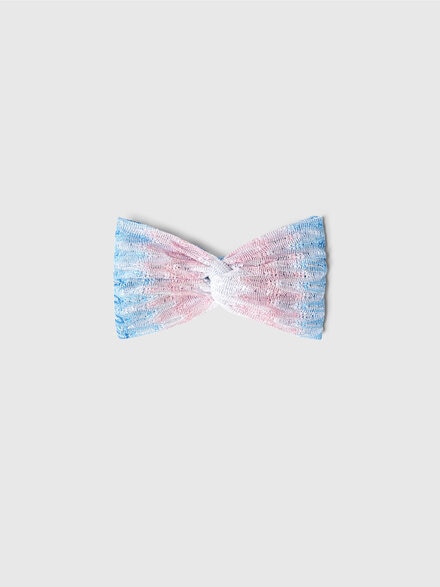 Haarband aus Viskose im Chevron-Muster, Blau & Rosa   - AS25SS03BR0131S72L3