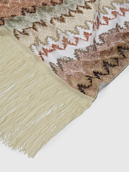 &Eacute;tole en dentelle zig zag avec franges, Multicolore  - AS26SS04BR015ISMSPJ