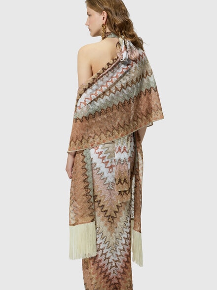 &Eacute;tole en dentelle zig zag avec franges, Multicolore  - AS26SS04BR015ISMSPJ