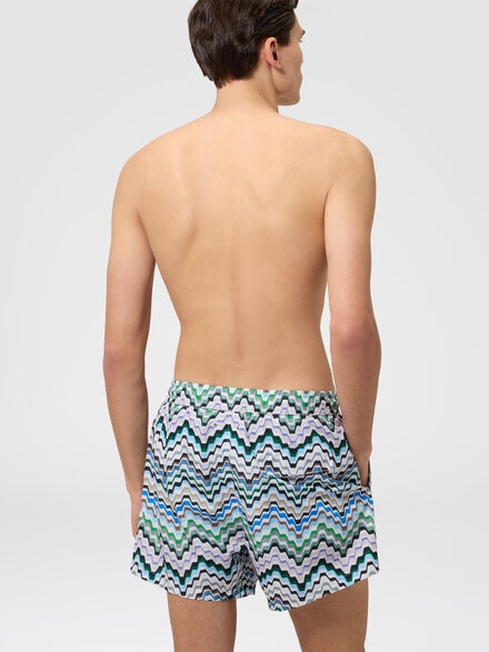 Printed swim shorts with pockets, Multicoloured  - BS26WP00BW012JSMSP8