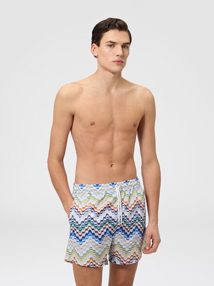 Printed swim shorts with pockets, Multicoloured  - BS26WP00BW012JSMSP9