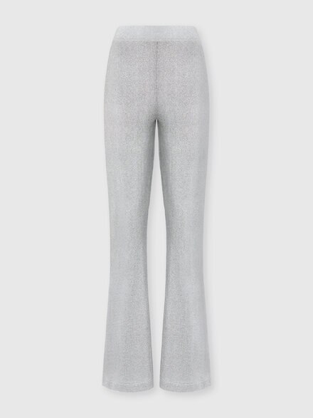 Straight-Leg Viscose Lamé Trousers, Light Blue - DC26SI02BK01H3S91RV