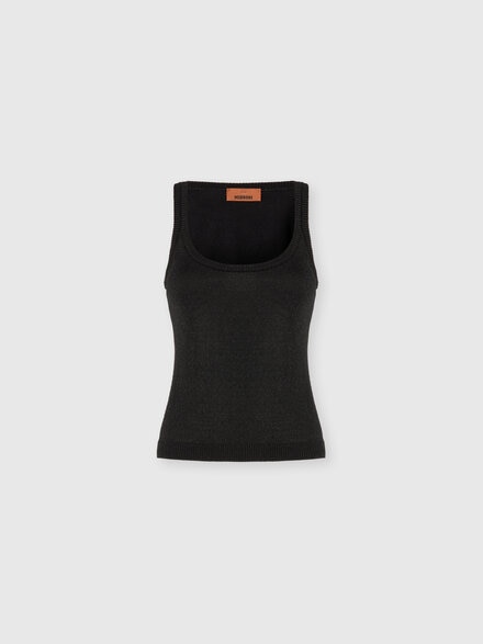 Viscose Lamé Tank Top, Black - DC26SK01BK01H3S91RW