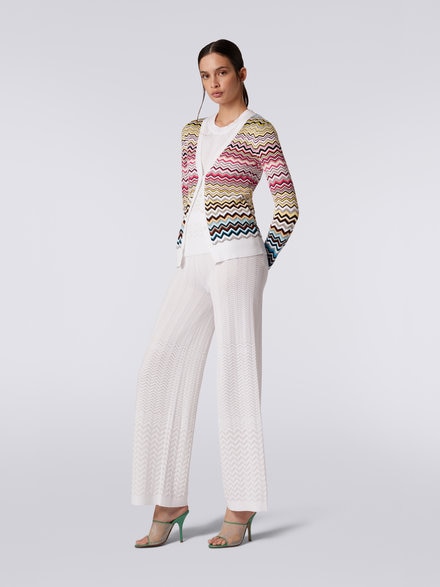 Dégradé chevron viscose cardigan, Multicoloured - DS23SM0WBK022HSM8N6