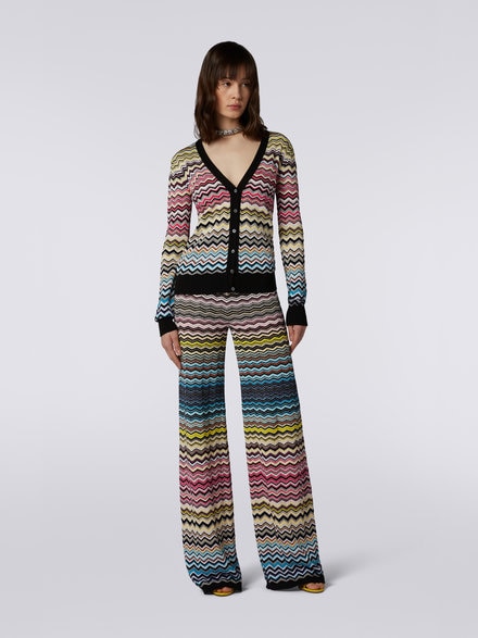 Dégradé chevron viscose cardigan, Multicoloured - DS23SM0WBK022HSM8NH