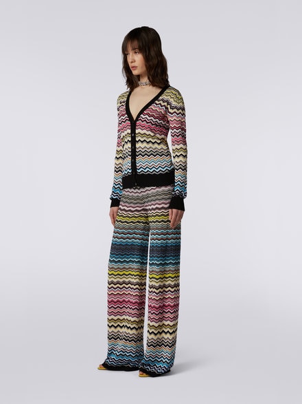 Dégradé chevron viscose cardigan, Multicoloured - DS23SM0WBK022HSM8NH