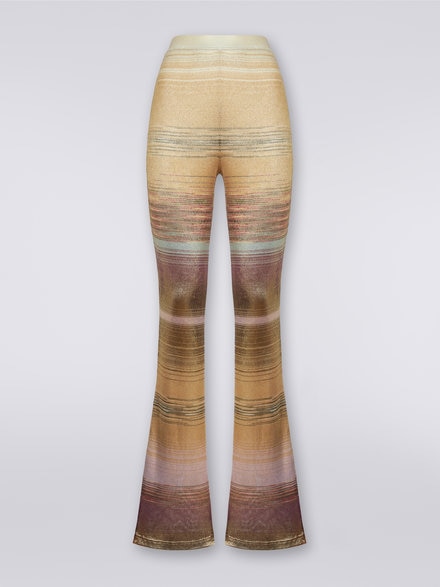 Slub viscose flared trousers , Multicoloured  - DS23WI0CBK026XSM913