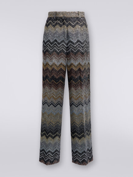 Pantalones clásicos de algodón y viscosa zigzag Negro | Missoni