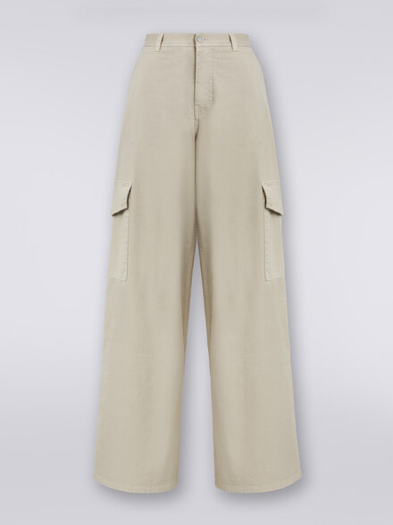 Cotton cargo trousers, Silver - DS23WI2KBW00QG44501