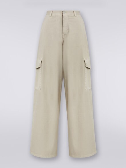 Cotton cargo trousers, Silver - DS23WI2KBW00QG44501