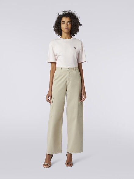 Pantalones cargo de algodón, Plateado - DS23WI2KBW00QG44501