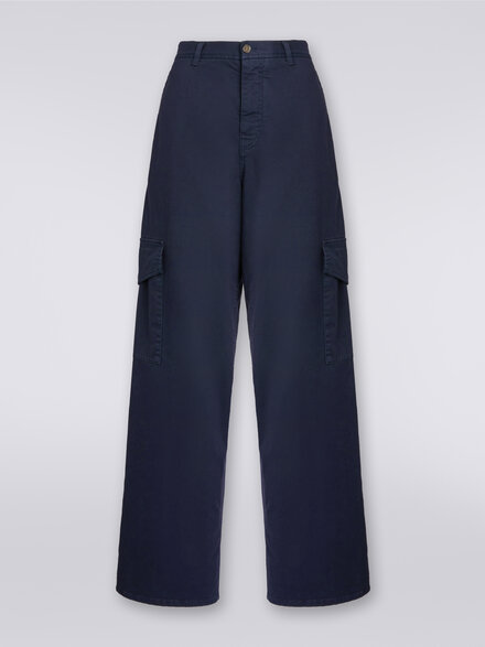 Cargohose aus Baumwolle, Dunkelblau - DS23WI2KBW00QG93924