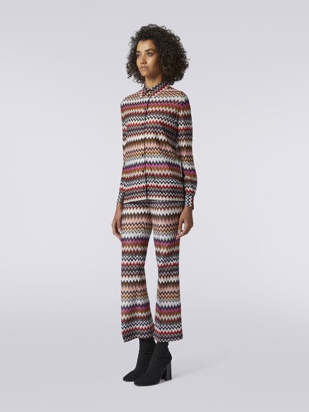 Viscose chevron shirt, Multicoloured  - DS23WJ0ABR00SWSM940