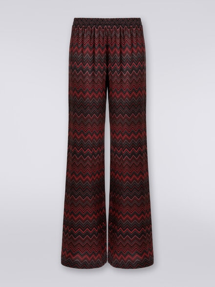 Pantalones de viscosa jacquard zigzag, Multicolor  - DS24SI01BW00QYS414O