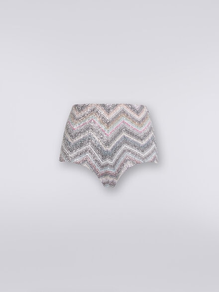 Zigzag culottes with sequin appliqué , Multicoloured  - DS24SI05BC0045L002B