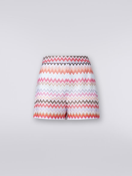 Shorts in zigzag fabric , Multicoloured  - DS24SI09BR00UMSM96Q