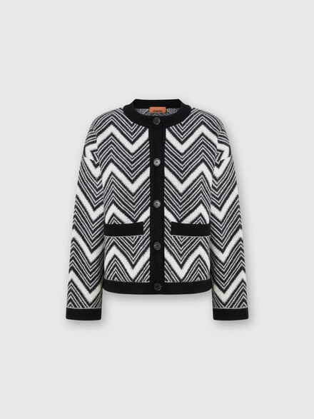 Giacca in lana chevron, Bianco & Nero - DS24WF0NBK041LS91LR