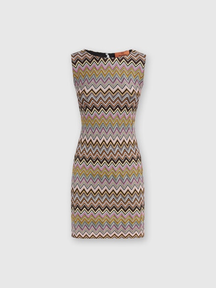 Mini-robe sans manches en viscose zigzag, Multicolore  - DS24WG0WBR00YESM9EJ