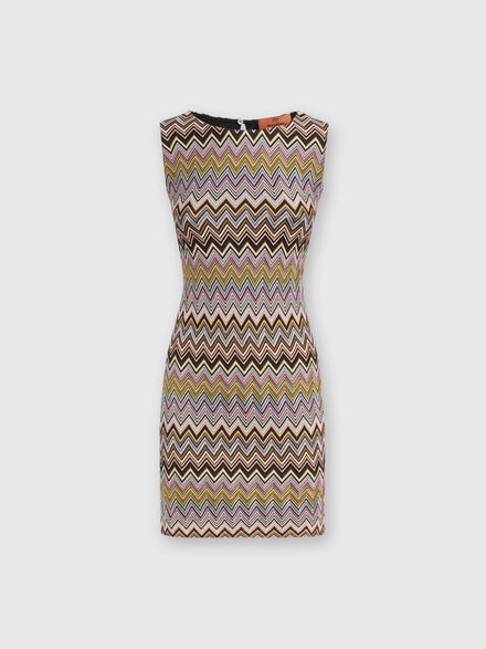 Minivestido de viscosa en zigzag sin mangas, Multicolor  - DS24WG0WBR00YESM9EJ