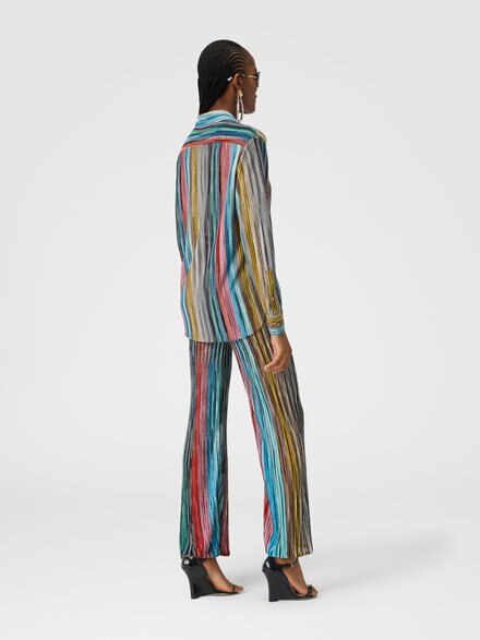 Slub-Rippstrickhose mit Pailletten, Mehrfarbig  - DS24WI0BBK038MSM9EW
