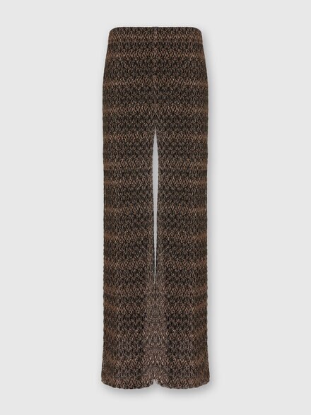 Palazzo-pants with lamé lace motif, Black & Multicoloured  - DS24WI0KBR00XCSM9EQ