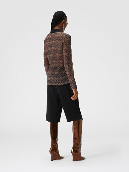 Lamé lace shirt, Black & Multicoloured  - DS24WJ00BR00XCSM9EQ