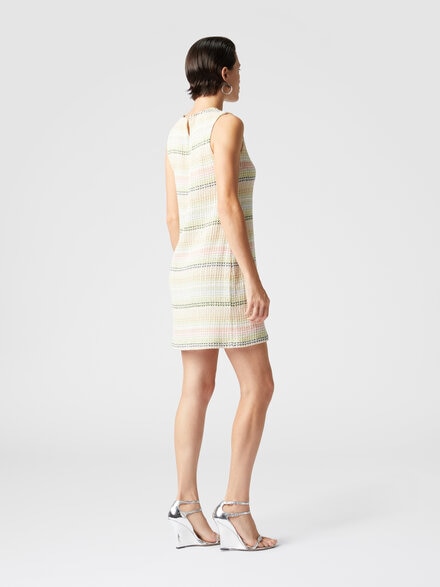 Ärmelloses Kleid aus Baumwoll-Mix mit Caperdoni-Motiv, Mehrfarbig  - DS25SG18BC004YS01FE