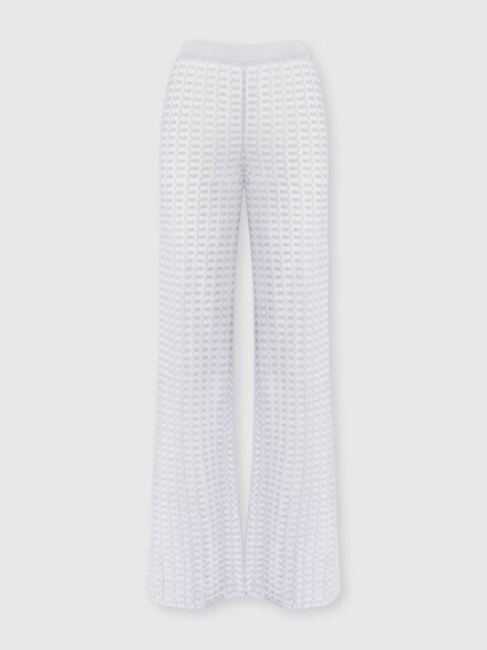 Viscose lamé lace trousers, Silver - DS25SI0MBR010RS01FC
