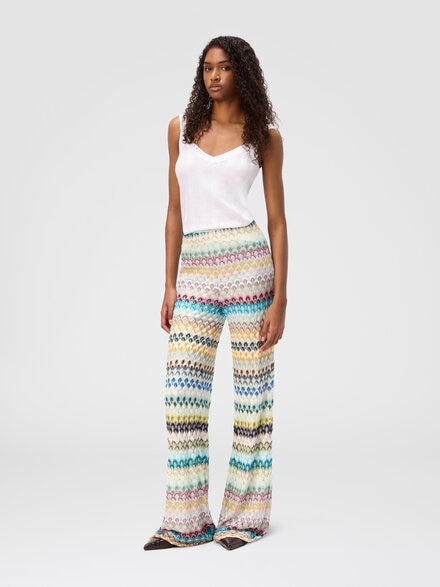 Palazzo pants in lace, Multicoloured  - DS25SI0MBR0133S507H