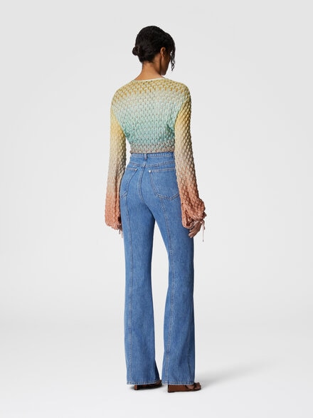 High-waisted five-pocket denim jeans, Light Blue - DS25SI1EBW00YCS72M8