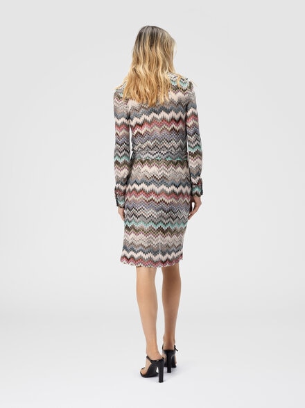 Shirt dress with snake pattern, Multicoloured  - DS25WG09BR012GSM9QW
