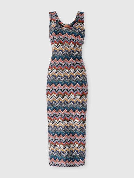 Long lace slip dress, Multicoloured  - DS25WG2QBR012FSM9R3