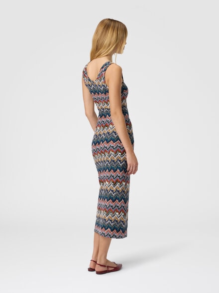 Long lace slip dress, Multicoloured  - DS25WG2QBR012FSM9R3