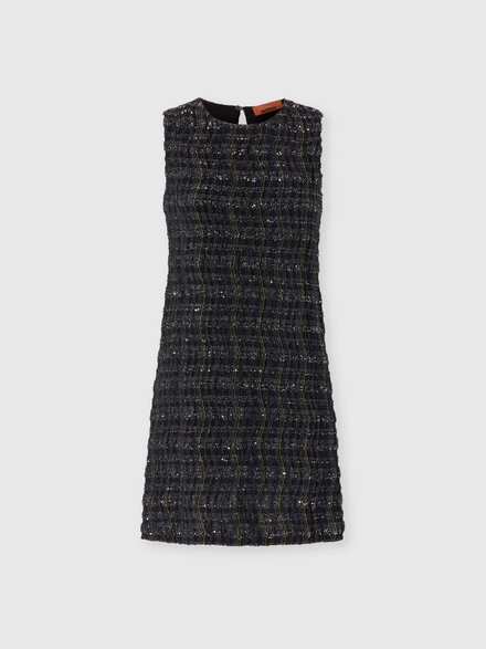 Mini dress with check pattern, Blue - DS25WG41BC005WS91R5