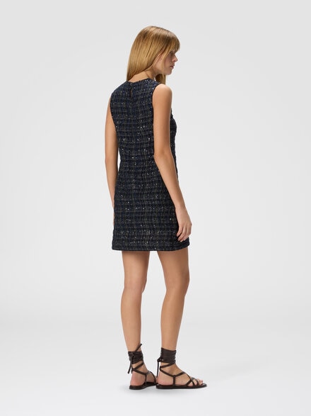 Mini dress with check pattern, Blue - DS25WG41BC005WS91R5