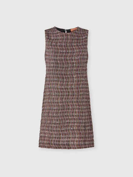 Mini dress with check pattern, Pink  & Brown - DS25WG41BC005WSM9US