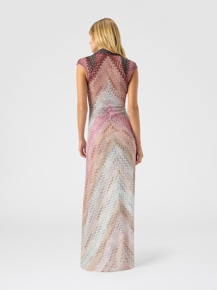 Long dress with sculptural knot, Pink  - DS25WG48BR0144S417W