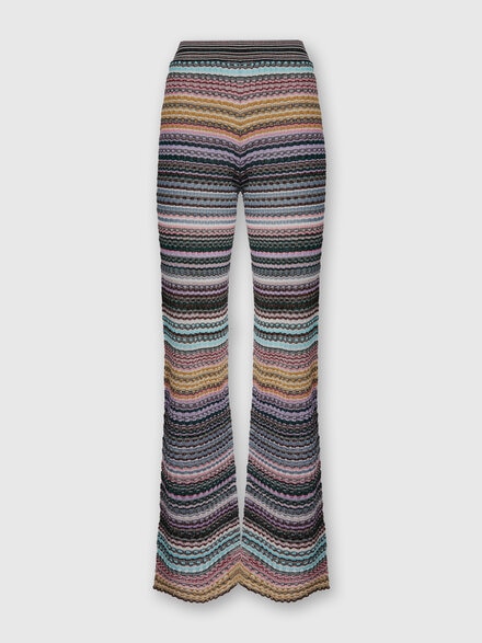 Straight Long Pants with Stripes, Multicoloured  - DS25WI0JBK01CELM04G