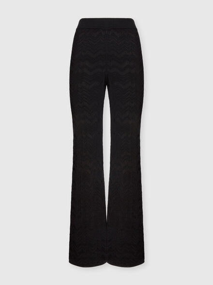 Pantalón largo recto en chevrón, Negro - DS25WI0JBK01CPS91QK