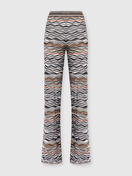 Pantalón largo recto con motivo de ondas, Beige - DS25WI0MBK01C0SM9SR