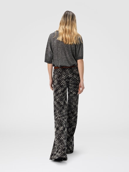 Palazzo-Hose aus Flammspitze, Braun - DS25WI0QBR012NS80DO