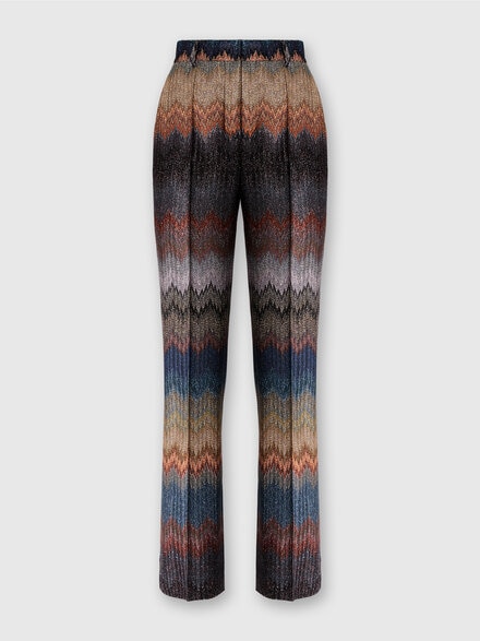 Trumpet Pants with Snake Pattern, Blue - DS25WI0SBR012KS72LF