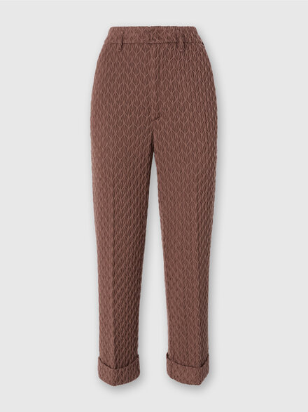 Tapered Pants in Embroidered Lace, Beige - DS25WI0UBR012J81314