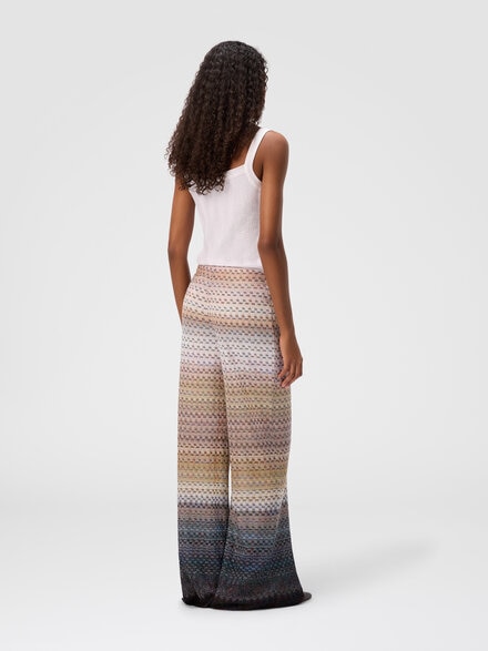 Chevron palazzo trousers, Blue - DS25WI1ABR0144S72O4