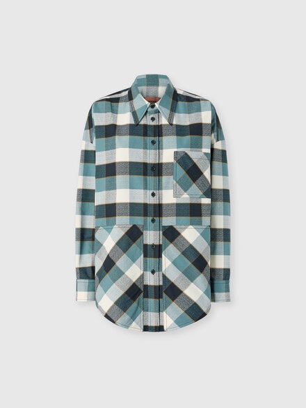 Camicia over in check, Blu - DS25WJ0PBW00Z6S72O8