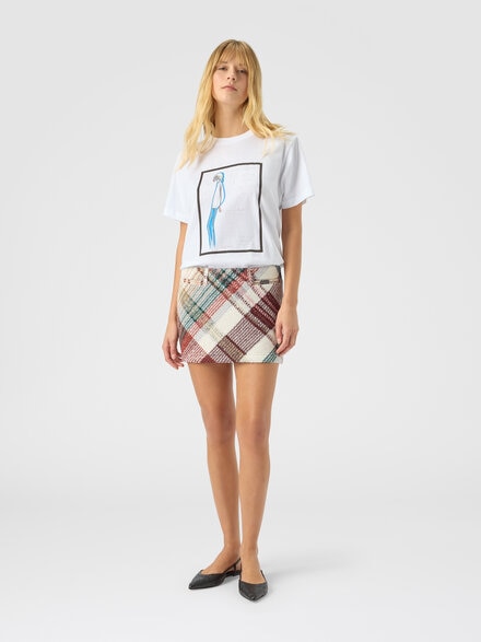 Printed jersey t-shirt, White  - DS25WL09BJ00PY14001